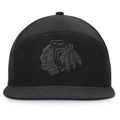 NHL Black Chicago Blackhawks Fanatics Front Office Adjustable Hat