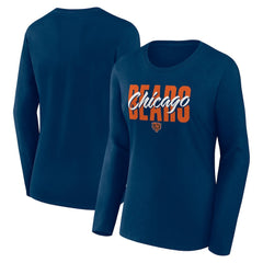 Logo Athletic Women's Grip Long Sleeve T-Shirt - Chicago Bears