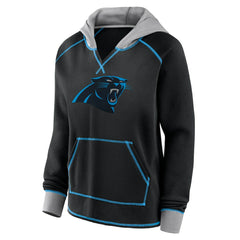 Logo Athletic Women's Boom Fleece Pullover V-Neck Hoodie - Carolina Panthers