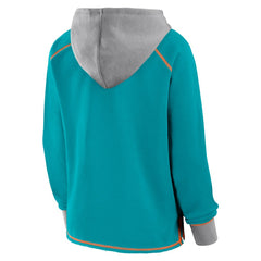 Logo Athletic Women's Boom Fleece Pullover V-Neck Hoodie - Miami Dolphins