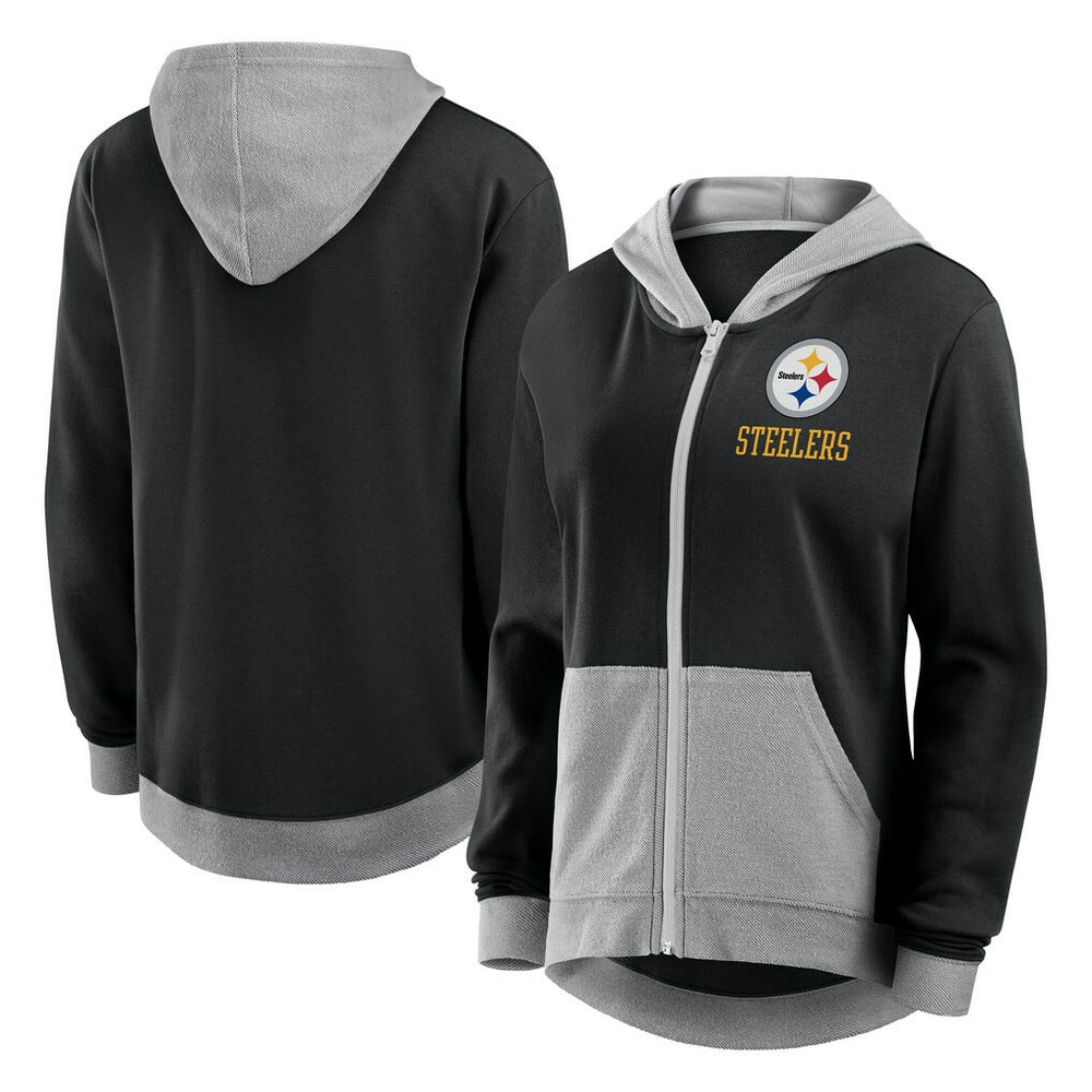 Logo Athletic Women's Hit It French Terry Full-Zip Hoodie - Pittsburgh Steelers