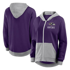 Logo Athletic Women's Hit It French Terry Full-Zip Hoodie - Baltimore Ravens