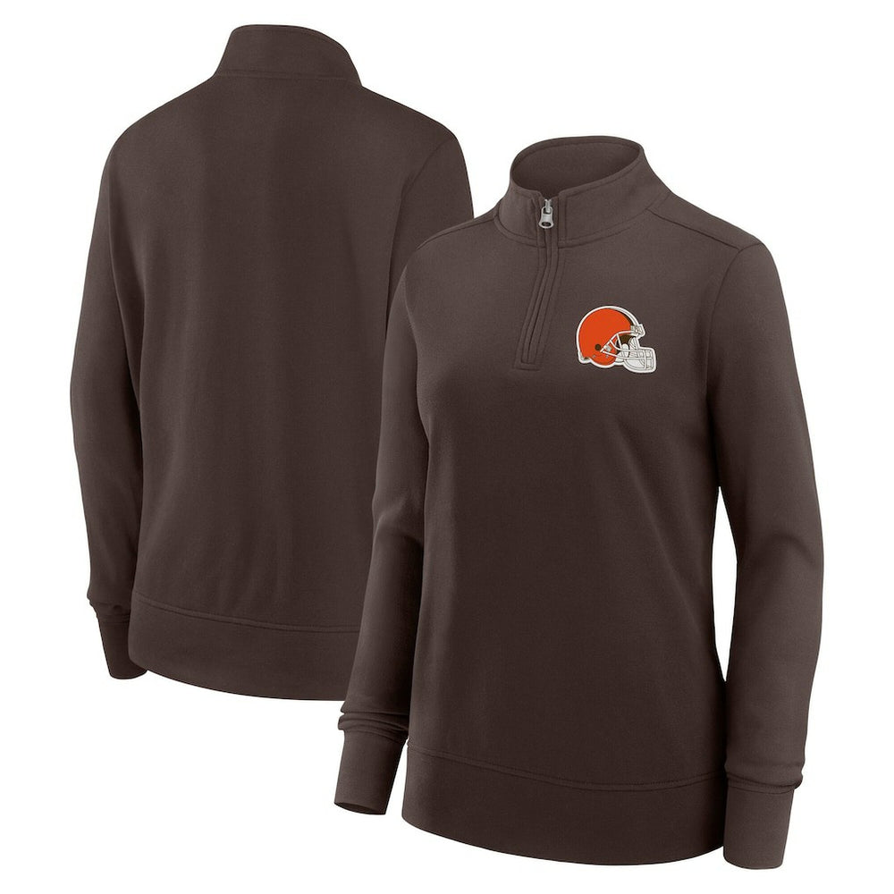 Logo Athletic Women's Velocity Quarter-Zip Jacket - Cleveland Browns