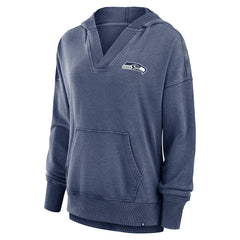 Women's Initiative Snow Wash French Terry V-Neck Pullover Hoodie - Seattle Seahawks