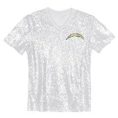 Justin Herbert Girls Youth Sequin V-Neck Fashion Jersey - Los Angeles Chargers
