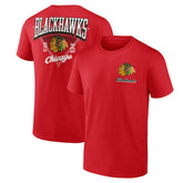 NHL Red Chicago Blackhawks Logo Athletic Never Over T-Shirt