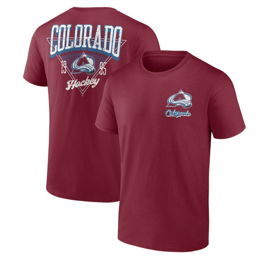 NHL Burgundy Colorado Avalanche Logo Athletic Never Over T-Shirt