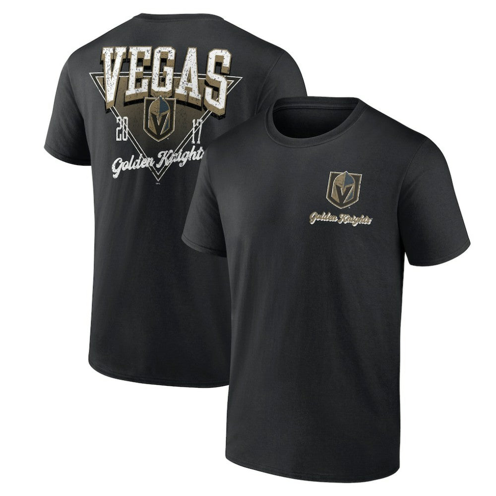 NHL Black Vegas Golden Knights Logo Athletic Never Over T-Shirt