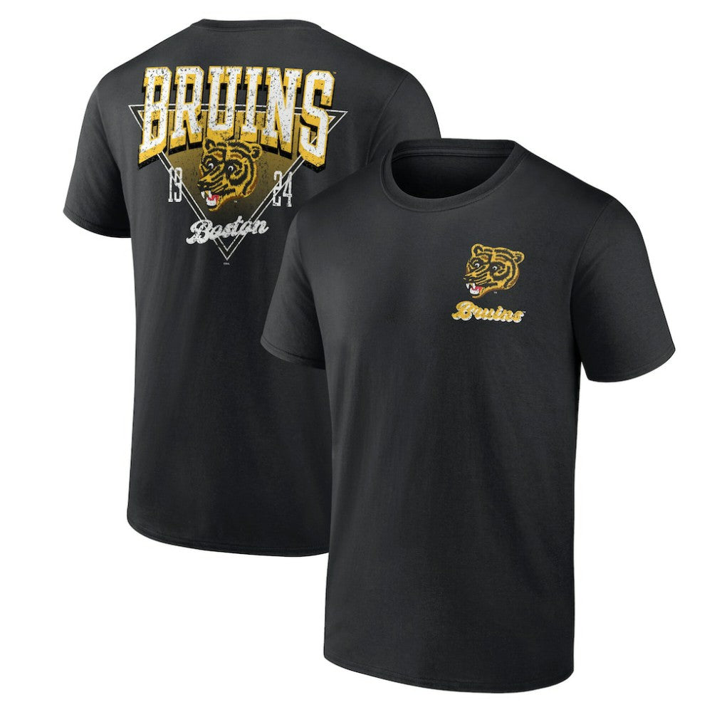 NHL Black Boston Bruins Logo Athletic Never Over T-Shirt