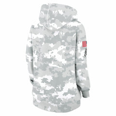 Women's 2024 Salute To Service Club Fleece Oversized Pullover Hoodie - Tennessee Titans