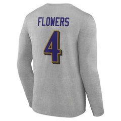 Zay Flowers Icon Player Name & Number Long Sleeve T-Shirt - Baltimore Ravens