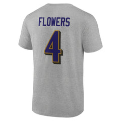 Zay Flowers Icon Player Name & Number T-Shirt - Baltimore Ravens