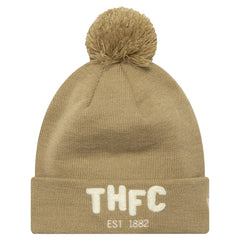 Tottenham Hotspur New Era Boucle Cuffed Knit Hat with Pom - New Era Tan
