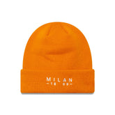 AC Milan New Era Wordmark Cuffed Knit Hat - New Era Orange