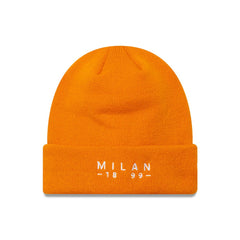 AC Milan New Era Wordmark Cuffed Knit Hat - New Era Orange
