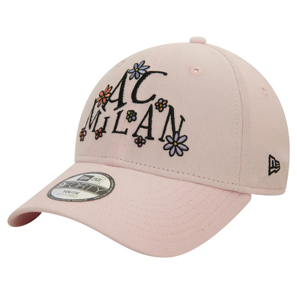 AC Milan New Era Youth Needle Corduroy 9FORTY Adjustable Hat - New Era Light Pink