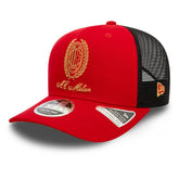 AC Milan New Era Heritage Gold Original Fit 9FIFTY Stretch-Snap Hat - New Era Red
