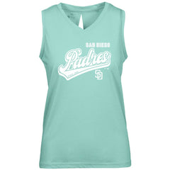 MLB San Diego Padres Levelwear Women's Paisley Sweep V-Neck Tank Top