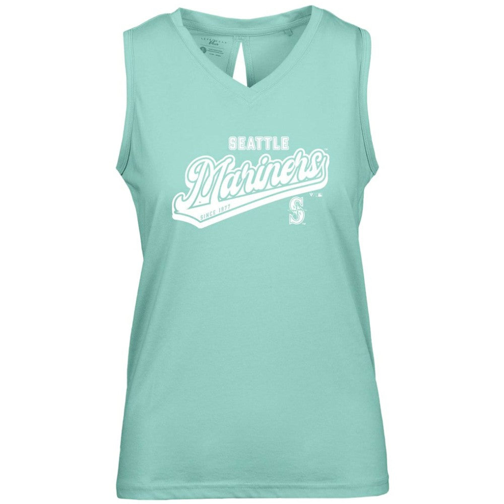 MLB Seattle Mariners Levelwear Women's Paisley Sweep V-Neck Tank Top