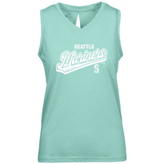 MLB Seattle Mariners Levelwear Women's Paisley Sweep V-Neck Tank Top