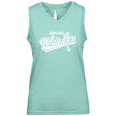 MLB Chicago White Sox Levelwear Women's Paisley Sweep V-Neck Tank Top