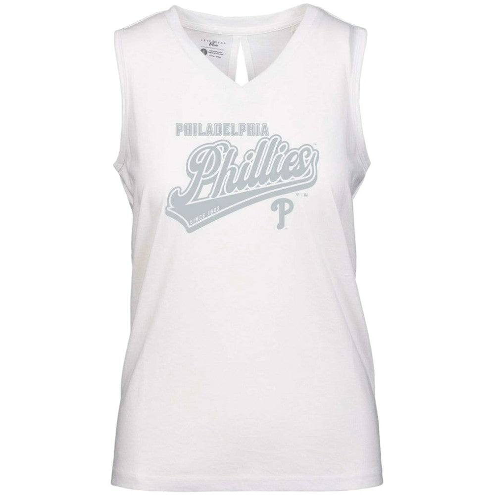 MLB Philadelphia Phillies Levelwear Women's Paisley Sweep V-Neck Tank Top