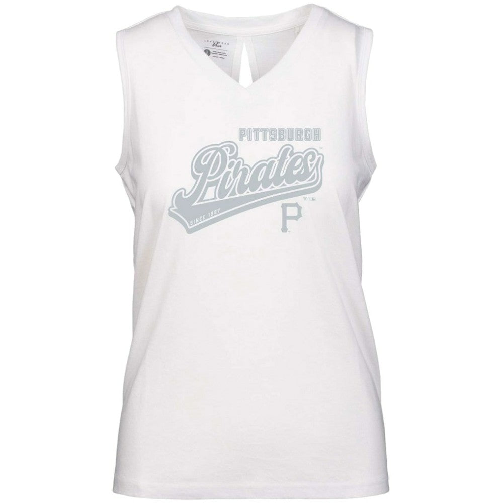 MLB Pittsburgh Pirates Levelwear Women's Paisley Sweep V-Neck Tank Top