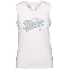 MLB Detroit Tigers Levelwear Women's Paisley Sweep V-Neck Tank Top