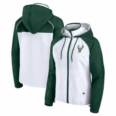 NBA Milwaukee Bucks Women's Anorak Raglan Full-Zip Hoodie Jacket