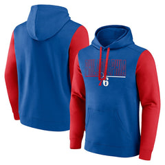 NBA Philadelphia 76ers Logo Athletic Outline Colorblock Pullover Hoodie