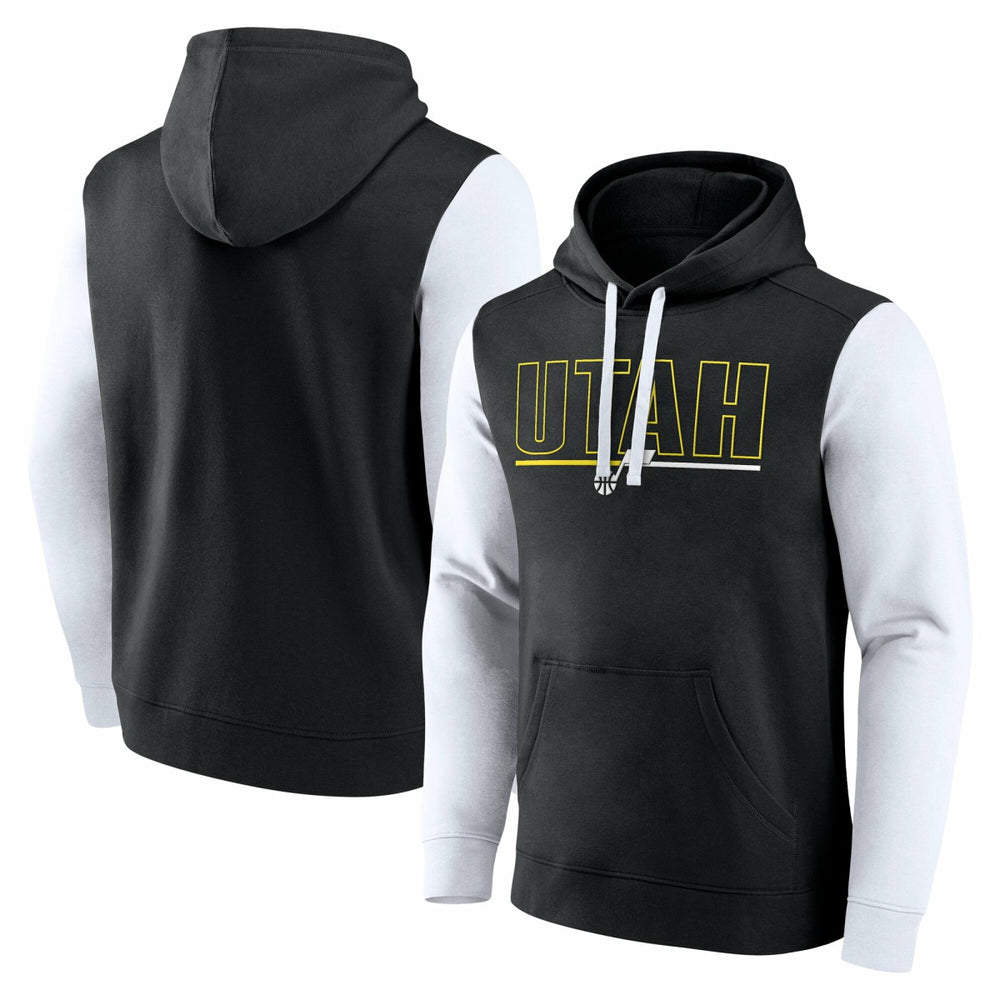 NBA Utah Jazz Logo Athletic Outline Colorblock Pullover Hoodie
