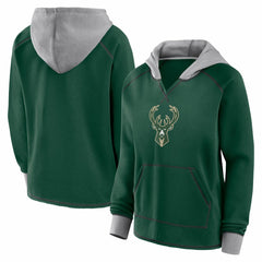 NBA Milwaukee Bucks Logo Athletic Women's Boom Pullover Hoodie
