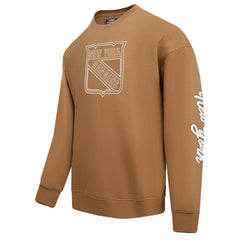 NHL Brown New York Rangers Pro Standard Paint the City Pullover Sweatshirt
