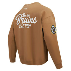 NHL Brown Boston Bruins Pro Standard Paint the City Pullover Sweatshirt