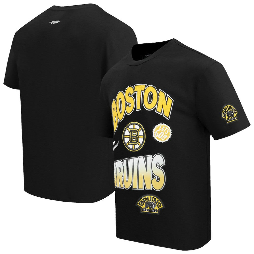 NHL Black Boston Bruins Pro Standard Turn It Up T-Shirt