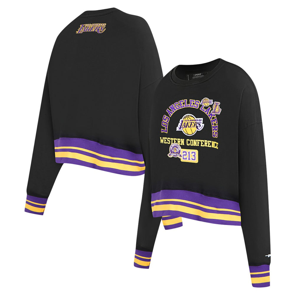 NBA Los Angeles Lakers Pro Standard Women's Area Code Cropped Pullover Sweatshirt