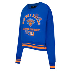 NBA New York Knicks Pro Standard Women's Area Code Cropped Pullover Sweatshirt