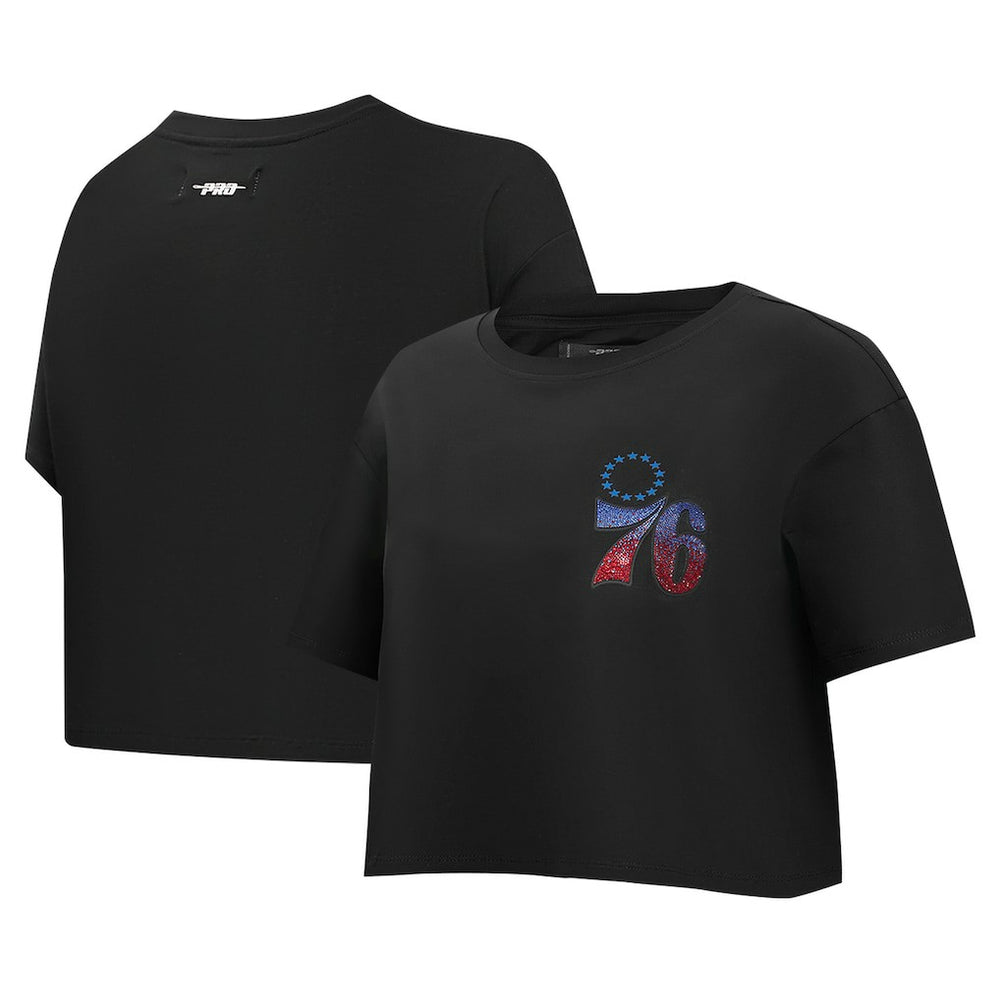 NBA Philadelphia 76ers Pro Standard Women's Jewels Boxy Cropped T-Shirt