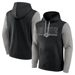NHL Black Los Angeles Kings Logo Athletic Deliver Fleece Pullover Hoodie