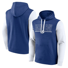 NHL Blue Tampa Bay Lightning Logo Athletic Deliver Fleece Pullover Hoodie