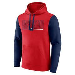 NHL Red Washington Capitals Logo Athletic Deliver Fleece Pullover Hoodie