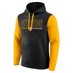 NHL Black Pittsburgh Penguins Logo Athletic Deliver Fleece Pullover Hoodie