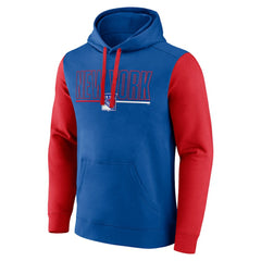 NHL Blue New York Rangers Logo Athletic Deliver Fleece Pullover Hoodie