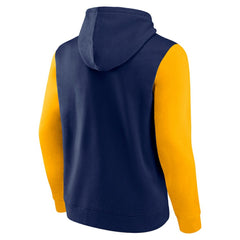 NHL Navy Nashville Predators Logo Athletic Deliver Fleece Pullover Hoodie