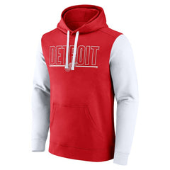 NHL Red Detroit Red Wings Logo Athletic Deliver Fleece Pullover Hoodie