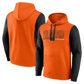 NHL Orange Philadelphia Flyers Logo Athletic Deliver Fleece Pullover Hoodie
