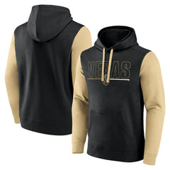 NHL Black Vegas Golden Knights Logo Athletic Deliver Fleece Pullover Hoodie