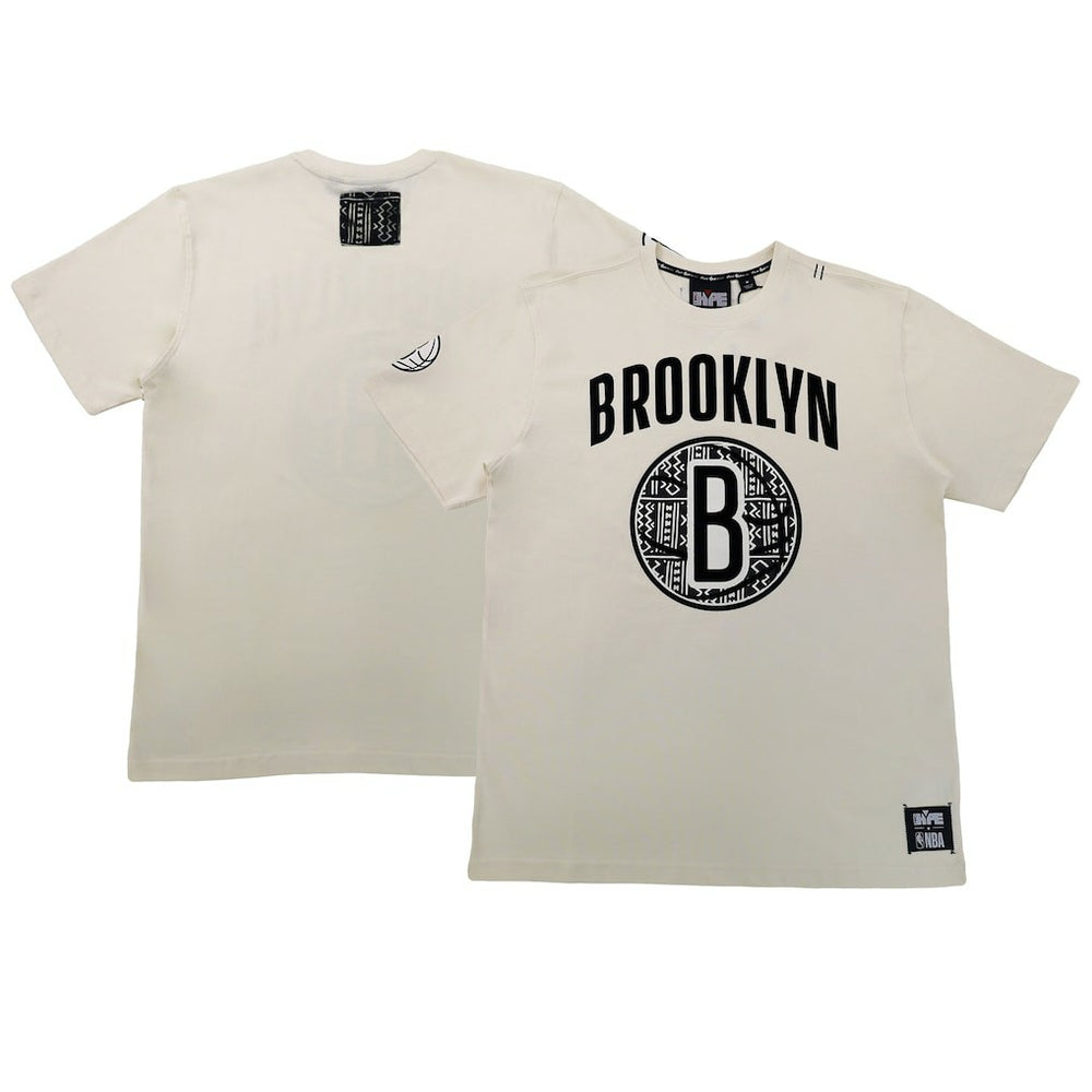 NBA Brooklyn Nets NBA x Two Hype Unisex Culture & Hoops T-Shirt - Cream for sale