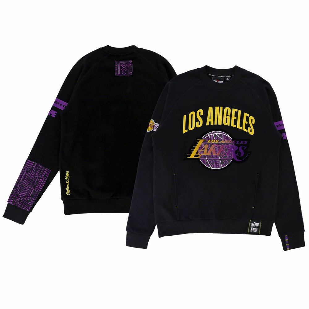 NBA Los Angeles Lakers NBA x Two Hype Unisex Culture & Hoops Heavyweight Pullover Sweatshirt - Black cheap