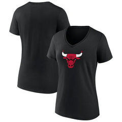 NBA Chicago Bulls Women's Primary Logo V-Neck T-Shirt